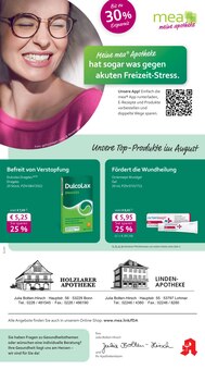 Aktueller mea - meine apotheke Prospekt "Unsere August-Angebote" Seite 1 von 4 Seiten für Bonn