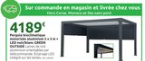 Pergola bioclimatique motorisée aluminium 5 x 3 m + LED noir/blanc - GREEN OUTSIDE - Mr.Bricolage à Cergy Pergola bioclimatique motorisée aluminium 5 x 3 m + LED noir/blanc - GREEN OUTSIDE en promo chez Mr.Bricolage Cergy à 4 189,00 €