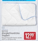 Allergikerfreundliches Steppbett von Novitesse im aktuellen ALDI Nord Prospekt