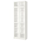 Bücherregal mit Aufsatz/Türen weiß/Glas im Angebot bei IKEA in Frankfurt Bücherregal mit Aufsatz/Türen weiß/Glas Angebote von BILLY / OXBERG bei IKEA Frankfurt für 204,99 €