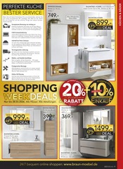 Aktueller BRAUN Möbel-Center Prospekt mit Badmöbel, "BRAUN SHOPPING WEEK", Seite 19