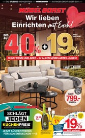 Aktueller Möbel Borst Prospekt mit Couch, "WIR LIEBEN EINRICHTEN MIT EUCH!", Seite 1