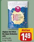 Bio Alpen Reibekäse mild von Allgäuer Hof-Milch im aktuellen REWE Prospekt für 1,49 €