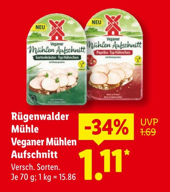 Veganer Mühlen Aufschnitt Gartenkräuter-Typ Hähnchen