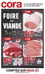 Catalogue Cora à Ivry-sur-Seine, avec 4 pages Prospectus Cora à Ivry-sur-Seine, "Foire à la viande", 4 pages, 30/09/2020 - 10/10/2020