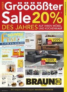 BRAUN Möbel-Center Prospekt Gröööößter Sale des Jahres! mit 20 Seiten