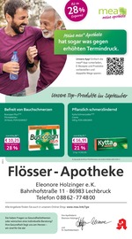 mea - meine apotheke Apotheken Prospekt der aktuellen Woche mit 4 Seiten, gültig von 01.09.2025 bis 30.09.2025, in Bernbeuren und Umgebung Aktueller mea - meine apotheke Apotheken Prospekt in Bernbeuren und Umgebung, "Unsere September-Angebote" mit 4 Seiten, 01.09.2025 - 30.09.2025