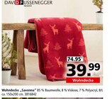 Wohndecke „Savonna“ von David Fussenegger im aktuellen Segmüller Prospekt für 39,99 €