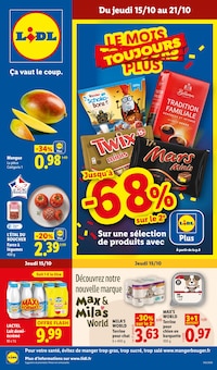 Promotion Alimentation dans le prospectus Lidl, valable du 15/10/2026 au 21/10/2026 Promo Alimentation dans le catalogue Lidl du moment à la page 1