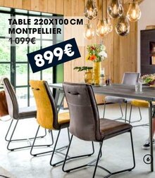 Table Montpellier 220X100 cm - H&H à Paris Table Montpellier 220X100 cm en promo chez H&H Paris à 899,00 €