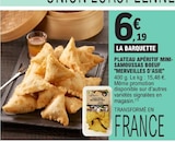 Plateau apéritif mini-samoussas boeuf - MERVEILLES D'ASIE - E.Leclerc Plateau apéritif mini-samoussas boeuf - MERVEILLES D'ASIE à 6,19 € dans le catalogue E.Leclerc