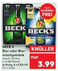 Bier von BECK'S für 3,99 € bei Kaufland im Angebot Bier von BECK'S im aktuellen Kaufland Prospekt