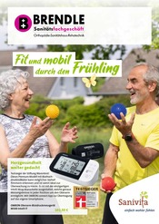 Aktueller Sanitätsfachgeschäft Brendle Prospekt mit Blutdruckmessgerät, "Fit und mobil durch den Frühling", Seite 1