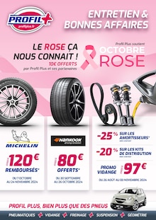 Prospectus Profil Plus de la semaine "OCTOBRE ROSE" avec 1 page, valide du 07/10/2024 au 24/11/2024 pour Quetigny et alentours