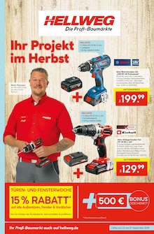 Aktueller Hellweg Dillenburg Prospekt "Ihr Projekt im Herbst!" mit 24 Seiten
