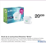 Pack de 2 cartouches filtrantes - Brita à 20,99 € dans le catalogue Monoprix