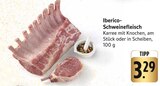 Iberico-Schweinefleisch Karree mit Knochen am Stück Angebote bei E center Schwäbisch Gmünd für 3,29 €