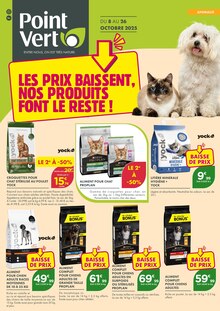 Prospectus Point Vert de la semaine "LES PRIX BAISSENT, NOS PRODUITS FONT LE RESTE !" avec 1 pages, valide du 08/10/2025 au 26/10/2025 pour Grenade et alentours