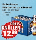 Münchner Hell oder Alkoholfrei von Hacker-Pschorr im aktuellen V-Markt Prospekt für 12,99 €