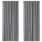 Aktuelle Gardinen Angebote bei IKEA in Mannheim Aktuelles 2 Gardinenschals (verdunk.) grau/mit Gardinenband 145x250 cm Angebot bei IKEA in Mannheim ab 39,99 €