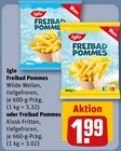 Freibad Pommes Angebote von Iglo bei REWE Heidelberg für 1,99 €