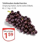 GLOBUS Landau - Tafeltrauben dunkel kernlos Angebot im Prospekt Tafeltrauben dunkel kernlos bei GLOBUS im Landau Prospekt für 1,59 €