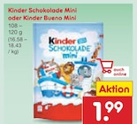 Kinder Schokolade Mini oder Kinder Bueno Mini im Angebot bei Netto Marken-Discount in Mannheim Kinder Schokolade Mini oder Kinder Bueno Mini Angebote bei Netto Marken-Discount Mannheim für 1,99 €