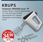 Handmixer 3MIX4000 GN4001 von KRUPS im aktuellen V-Markt Prospekt für 34,99 €