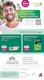 mea - meine apotheke Prospekt für Bad Schussenried mit 4 Seiten mea - meine apotheke Prospekt für Bad Schussenried: "Unsere August-Angebote", 4 Seiten, 01.08.2026 - 31.08.2026