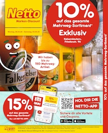 Netto Marken-Discount Kaiserslautern Prospekt "10% auf das gesamte Mehrweg-Sortiment" mit 2 Seiten