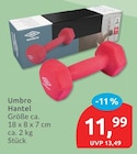 Hantel von Umbro für 11,99 € bei budni im Angebot Hantel von Umbro im aktuellen budni Prospekt