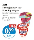 Sahnejoghurt von Zott im aktuellen V-Markt Prospekt für 0,39 €