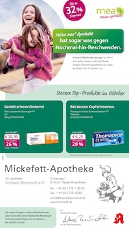 mea - meine apotheke Prospekt Unsere Oktober-Angebote mit 4 Seiten