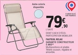 Fauteuil Relax - E.Leclerc à Reims Fauteuil Relax en promo chez E.Leclerc Reims à 79,90 €