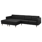 Aktuelles 4er-Sofa mit Récamieren Grann/Bomstad schwarz/Holz Grann/Bomstad schwarz Angebot bei IKEA in Rostock ab 2.299,00 €