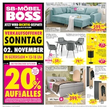 SB Möbel Boss Prospekt "JETZT WIRD RICHTIG GESPART!", 16 Seiten, 01.11.2025 - 01.11.2025 Aktueller SB Möbel Boss Prospekt, "JETZT WIRD RICHTIG GESPART!", mit Angeboten der Woche, gültig von 01.11.2025 bis 01.11.2025