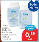 Ölhaltiger Augen Make-up Entferner von Jólea für 0,89 € bei budni im Angebot Ölhaltiger Augen Make-up Entferner von Jólea im aktuellen budni Prospekt