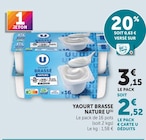 Yaourt brassé nature - U en promo chez U Express Yaourt brassé nature - U dans le catalogue U Express