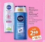 Shampoo oder Spülung im tegut Prospekt Shampoo oder Spülung von Nivea im aktuellen tegut Prospekt für 2,49 €