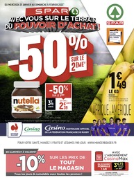 Catalogue Spar "Spar avec vous sur le terrain du pouvoir d'achat", 12 pages, 25/01/2023 - 05/02/2023 Prospectus Spar "Spar avec vous sur le terrain du pouvoir d'achat", 12 pages, 25/01/2023 - 05/02/2023