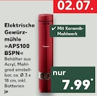 Aktuelles Elektrische Gewürzmühle APS100 BSPN Angebot bei Kaufland in Düsseldorf ab 7,99 €