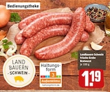 Frische Grobe Bratwurst Angebote von Landbauern Schwein bei REWE Freiburg für 1,19 €