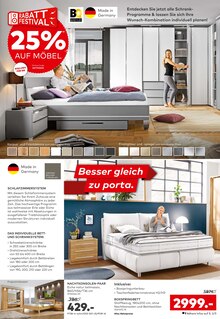 Bett im aktuellen porta Möbel Prospekt (Osnabrück) Bett im porta Möbel Prospekt "Besser gleich zu porta." mit 18 Seiten (Osnabrück)
