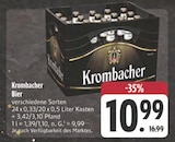 Bier im Angebot bei E center in Hof Bier Angebote von Krombacher bei E center Hof für 10,99 €