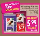 Coffee Balls Lungo Forte Angebote von Gut & Günstig bei Marktkauf Görlitz für 5,99 €