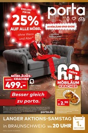 porta Möbel Möbel & Einrichtung Prospekt der aktuellen Woche mit 12 Seiten, gültig von 26.10.2025 bis 01.11.2025, in Kissenbrück und Umgebung Aktueller porta Möbel Möbel & Einrichtung Prospekt in Kissenbrück und Umgebung, "DIE MÖBILÄUMS-SPAR-SHOW" mit 12 Seiten, 26.10.2025 - 01.11.2025