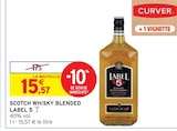 Scotch Whisky Blended - Label 5 en promo chez Intermarché Grenoble à 15,57 €