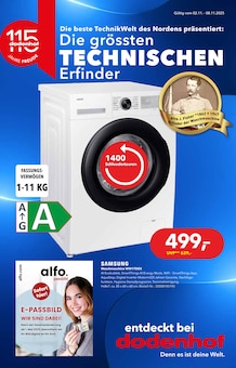 dodenhof TechnikWelt Posthausen Prospekt der aktuellen Woche, gültig von 02.11.2025 bis 08.11.2025 Aktueller dodenhof TechnikWelt Posthausen Prospekt "Top Angebote" mit 8 Seiten