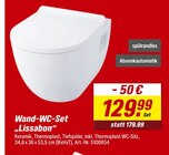 WC im toom Baumarkt Prospekt Wand-WC-Set Lissabon im aktuellen toom Baumarkt Prospekt für 129,99 €