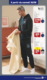 Prix et réduction Jogging Homme dans le prospectus Aldi en cours Offre Jogging Homme dans le catalogue Aldi du moment à la page 45